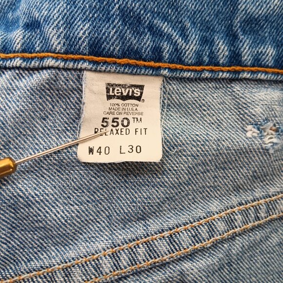 38x30 Vintage Mens Levi's 550 Jeans 1990's Relic Relaxed Fit Denim USA - Picture 9 of 10